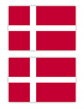Aufkleber Dänemark Flagge 2 Stück